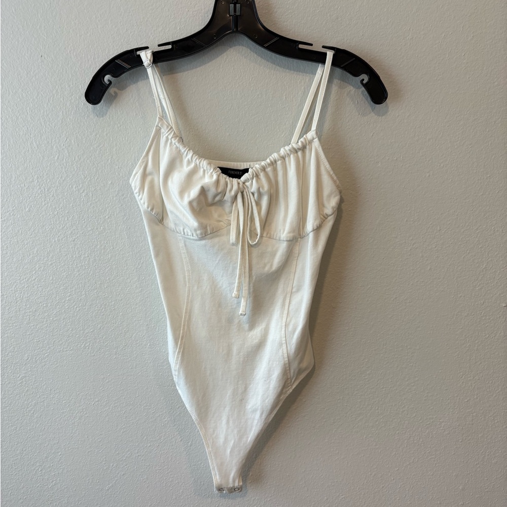 Forever 21 White milkmaid bodysuit